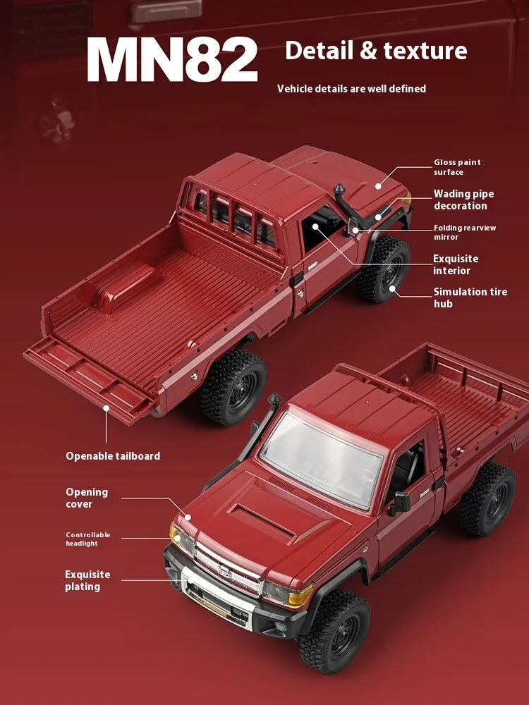 In Stock New Upgrade Mn82 Pro Vehicle Light Set 1:12 Retro Rc Car With Led Lights Full-Scale Simulation Lc79 4wd Pickup 4