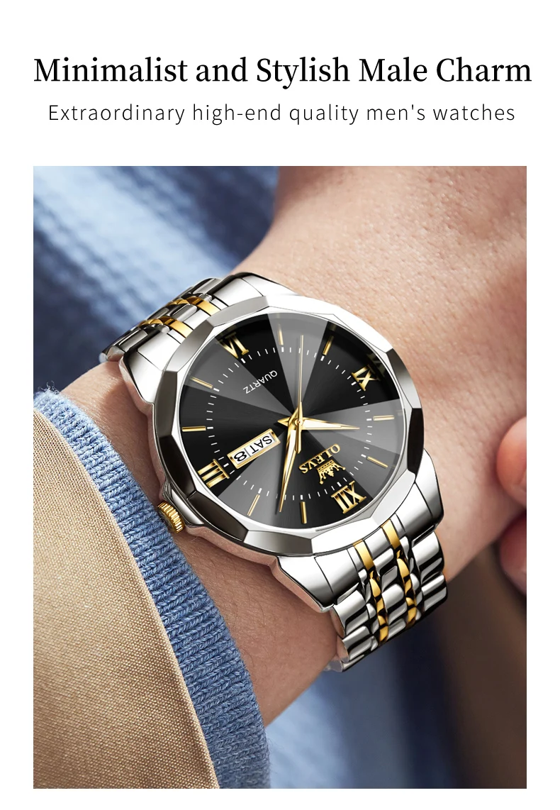 Olevs 9989 Couple Watch description image 6