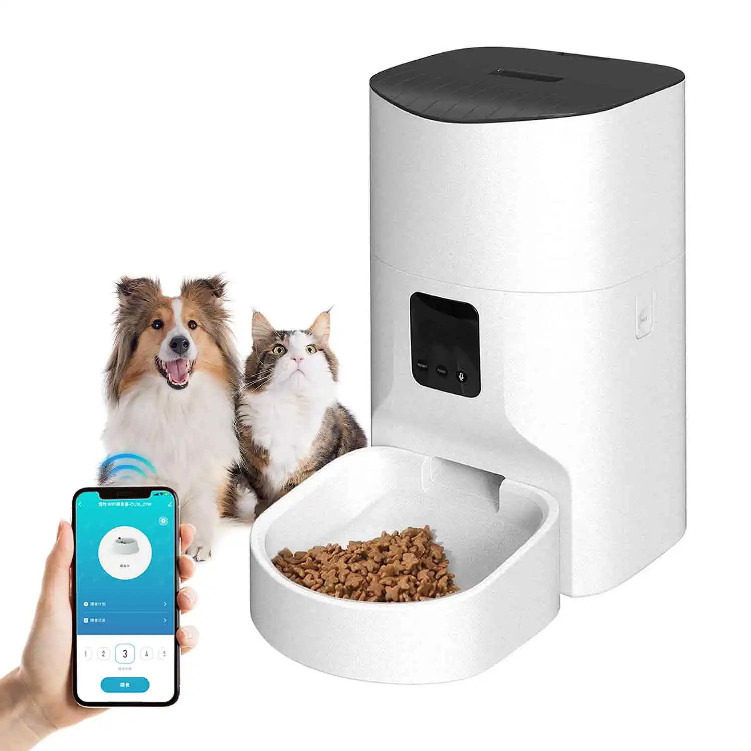 

2023 new design 7l 9l large capacity eco-friendly wifi smart food bowl automatic pet feeder