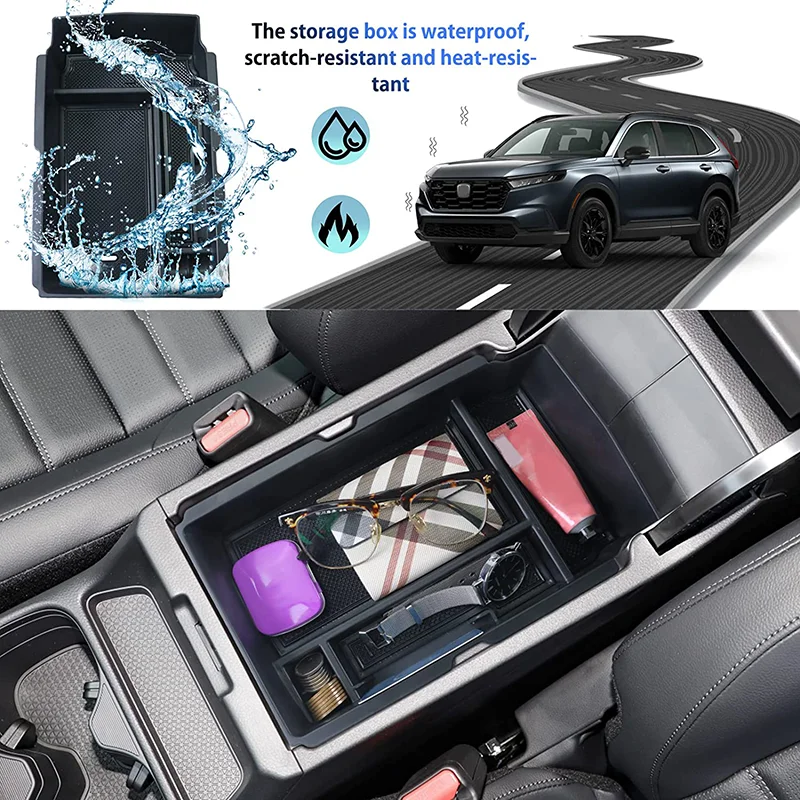 

Car Center Console Organizer For Honda 6th CRV 2023 Accessories Armrest Box Coin Glove Box Secondary Storage Insert Tray