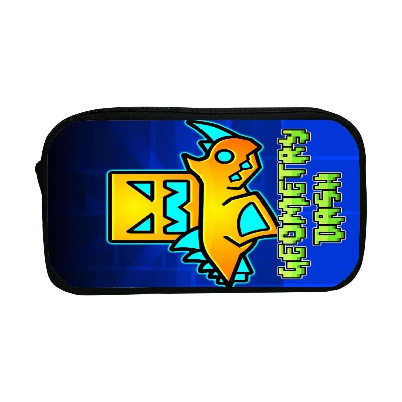 

Game Geometry Dash Pencil Case Boy Multifunctiona Stationery Box Large Capacity Cartoon Pen Bag Girl School Supplies Pen Case