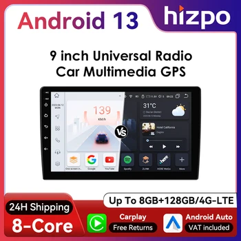 Radio para Auto Android Universal Hizpo 2Din de 9/9.7 Pulgadas, Reproductor Multimedia Inteligente, CarPlay Inalámbrico, RDS, DSP, Navegación GPS, 4G, WiFi, Bluetooth, UIS7862, Snapdragon 6115 1
