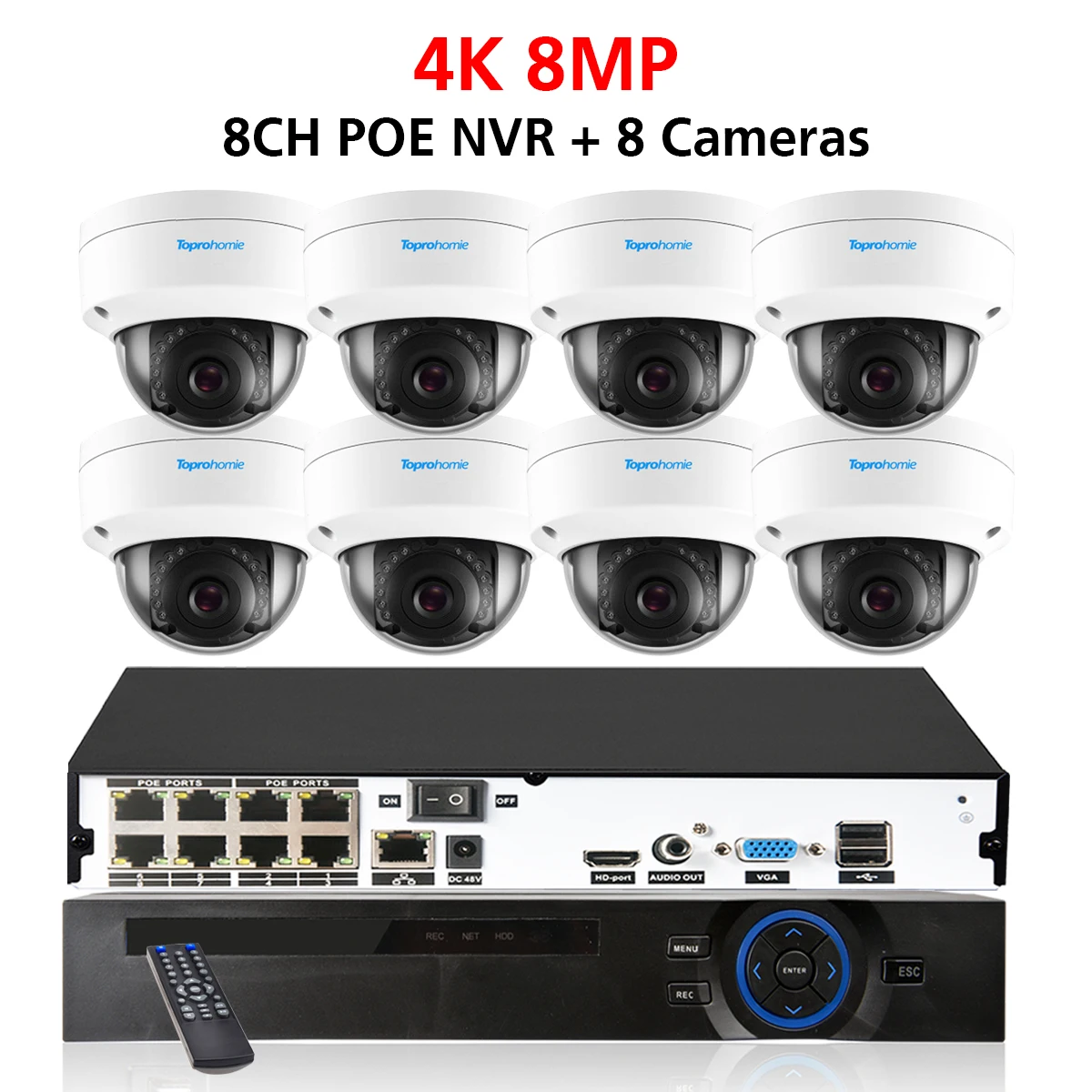 8 NVR x 8PCS 8MP