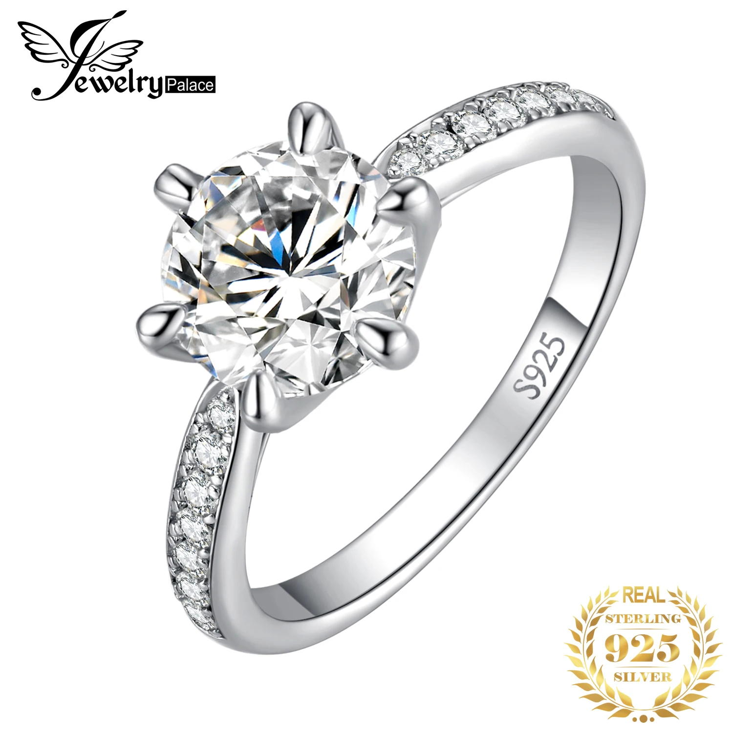 Shop LC - Anillo De Compromiso De Moissanita Para Mujer