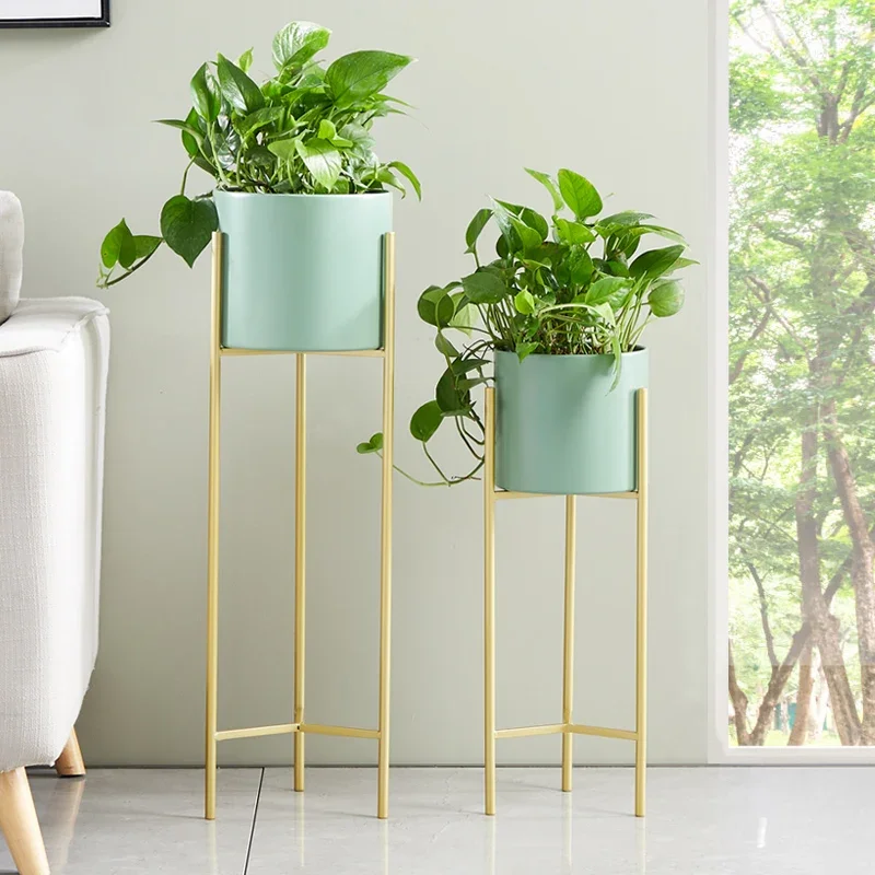 Indoor Veranda Shelf Book Case Iron Rack Shelf Display Plant Holder Stands Support Pots Floating Flowerbed Plant Accessories