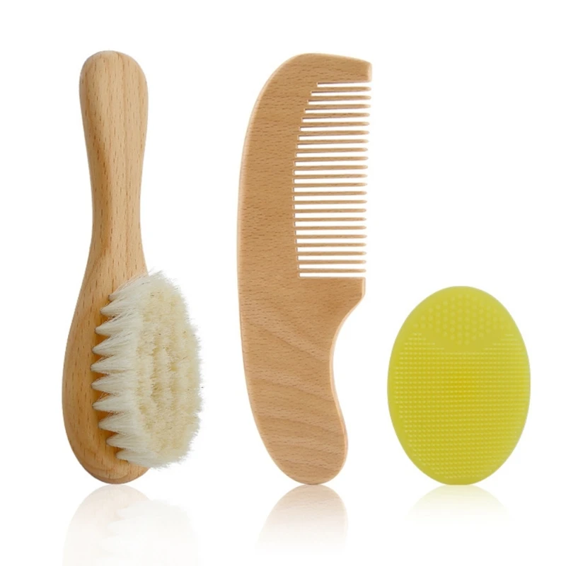 Infant Brush Ergonomic Hair Brush Handle Soft Skin Soothe Brush
