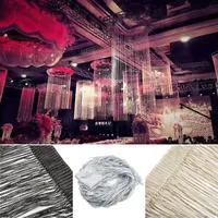 1x2m Glitter String Cheap Door Curtain Beads Room Dividers Beaded Fringe polyester fabric Window Panel 1 piece 100x200cm 2