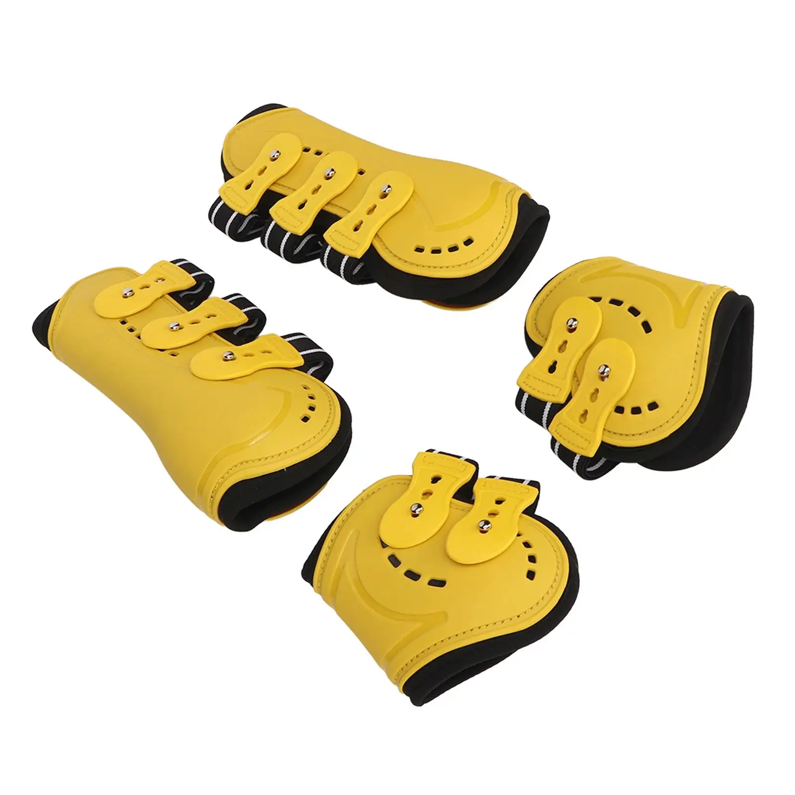 Adjustable Horse Front Hind Boots Tendon & Fetlock Shock Absorbing Protection