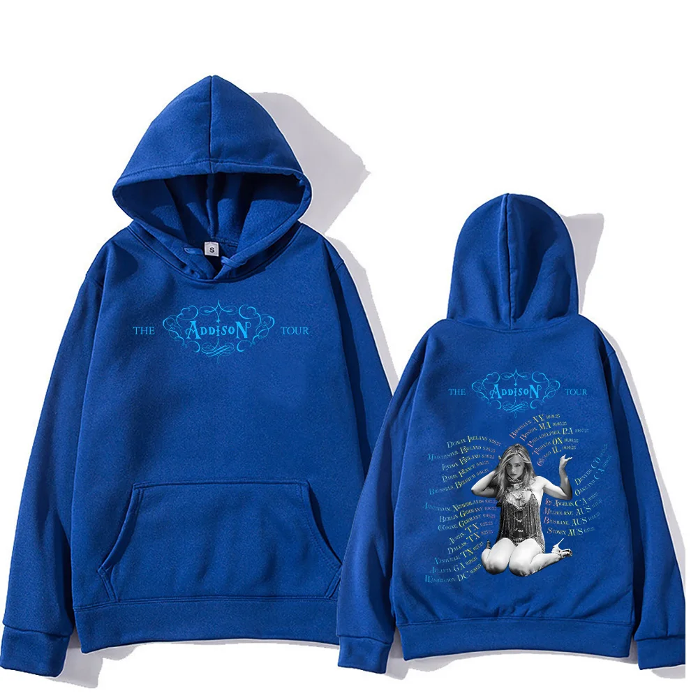 Lightweight Hoodie Addison Rae Blue Hoodie Addison Rae Pouty Face