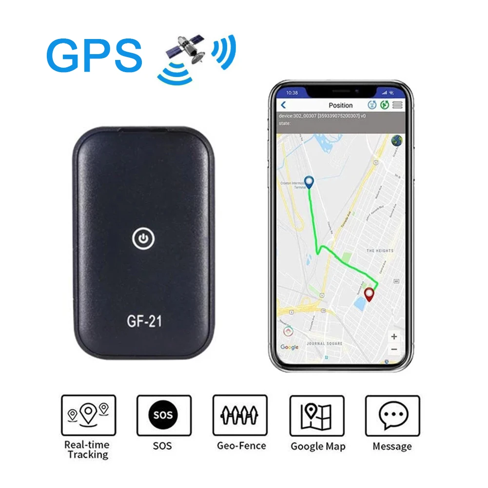 GF21 Mini GPS Real Time Car Tracker Anti-Lost Device Voice Control Recording Locator High-definition Microphone WIFI+LBS+GPS Pos