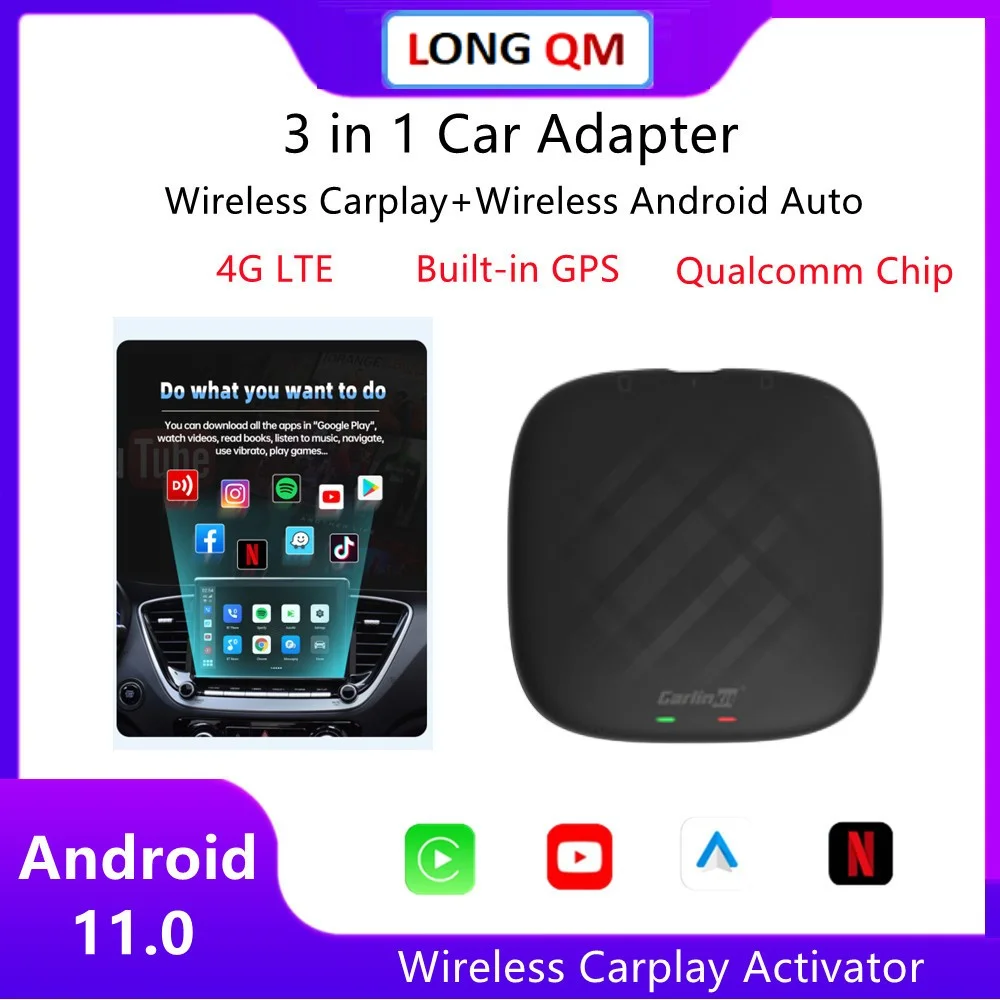 Carlinkit carplay ai caixa de android 11 sem fio android mini usb ...