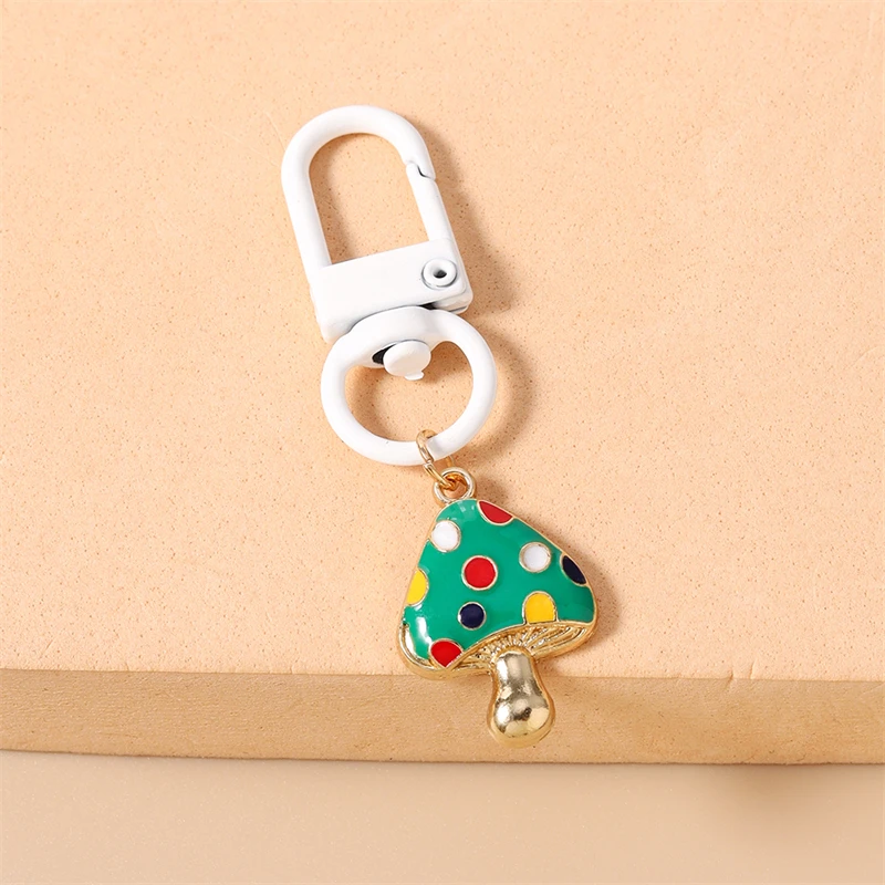 Niedlicher Pilz-Schlüsselanhänger für Frauen und Männer, Autoschlüsselhalter, Handtaschenanhänger, Schlüsselringe, Accessoires, DIY-Schmuckgeschenke – Detail 7