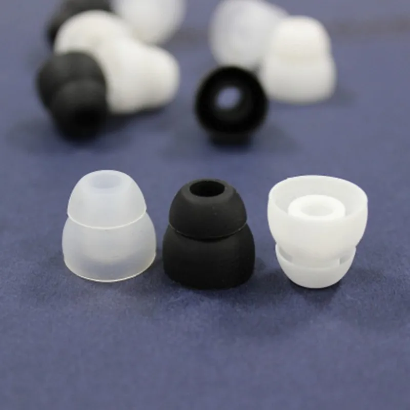 

4 Pairs Two Layer Silicone Earbud Eartips Cushions Replacement Covers Eart Gels for Earphone Ear pads