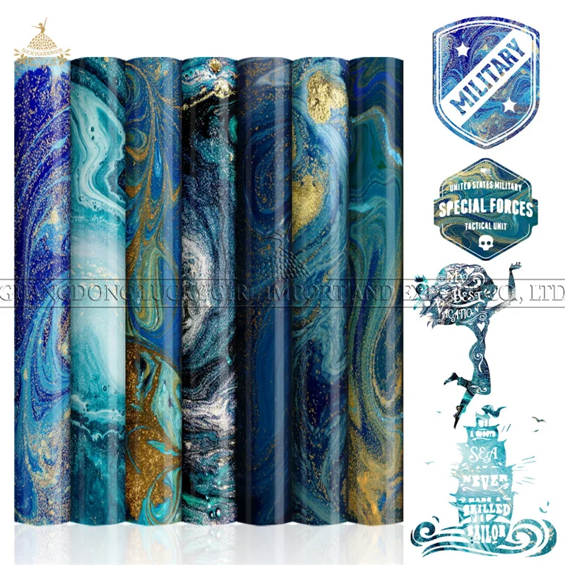 

Lucky Goddness Infusible Transfer Ink 7 Sheets 12x12in Marble Infusible Sublimation Paper for Mug Coaster Canvas Bag Pet Vinyl