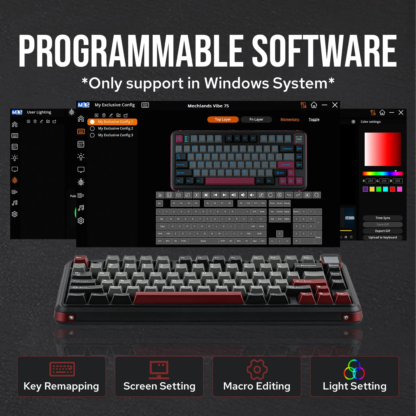 ノブなし) MechLands Vibe 75 V2 75% ガスケットマウント ホット