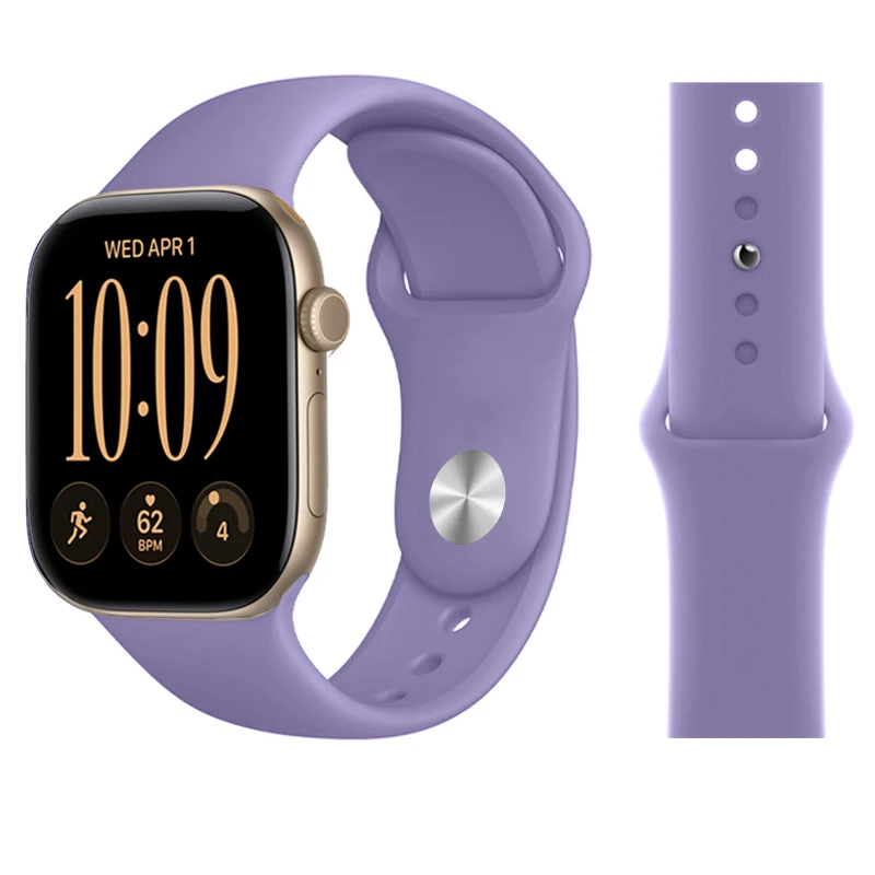 Silicone Sport Band for Smartwatch, Breathable Wristband Strap