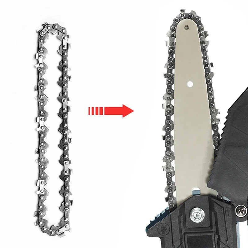 1/2/4pcs 6Inch Mini Chainsaw Chain 1/4" Pitch .043" Gauge Guide for Wood Cutting 37 Drive Links Replacement Chainsaw Spares
