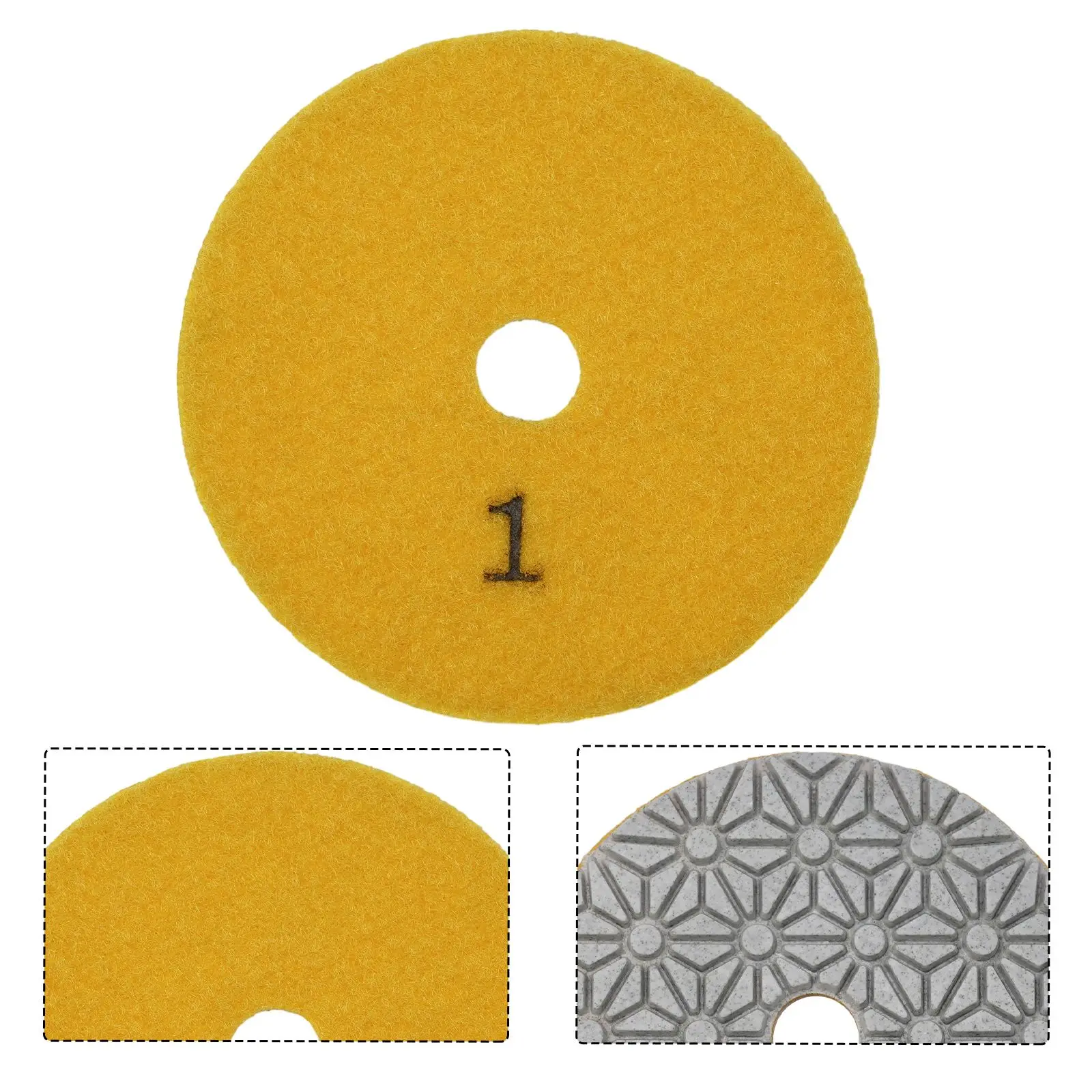 

Wet/Dry Diamond Polishing Pads 4inch Perfect for Granite Marble Concrete High Temp Resistance Prevents Stone Burning