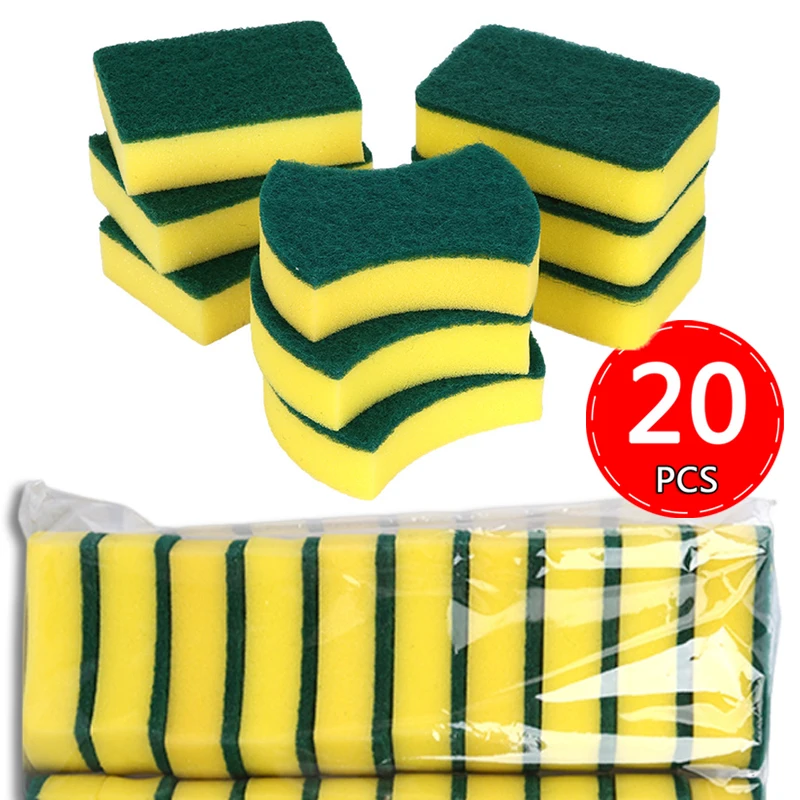 

10/20PCS Car Cleaning Sponge Double-layer Design Magic Dirt Removal Sponge Block For Car Household Office