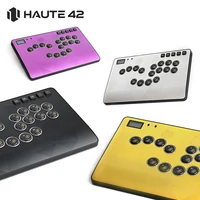 Haute42 HautePad C-AT Hitbox Leverless Controller Magnetic Aluminum Alloy Panel With Laser-Etched Diamond Pattern Metal Panel