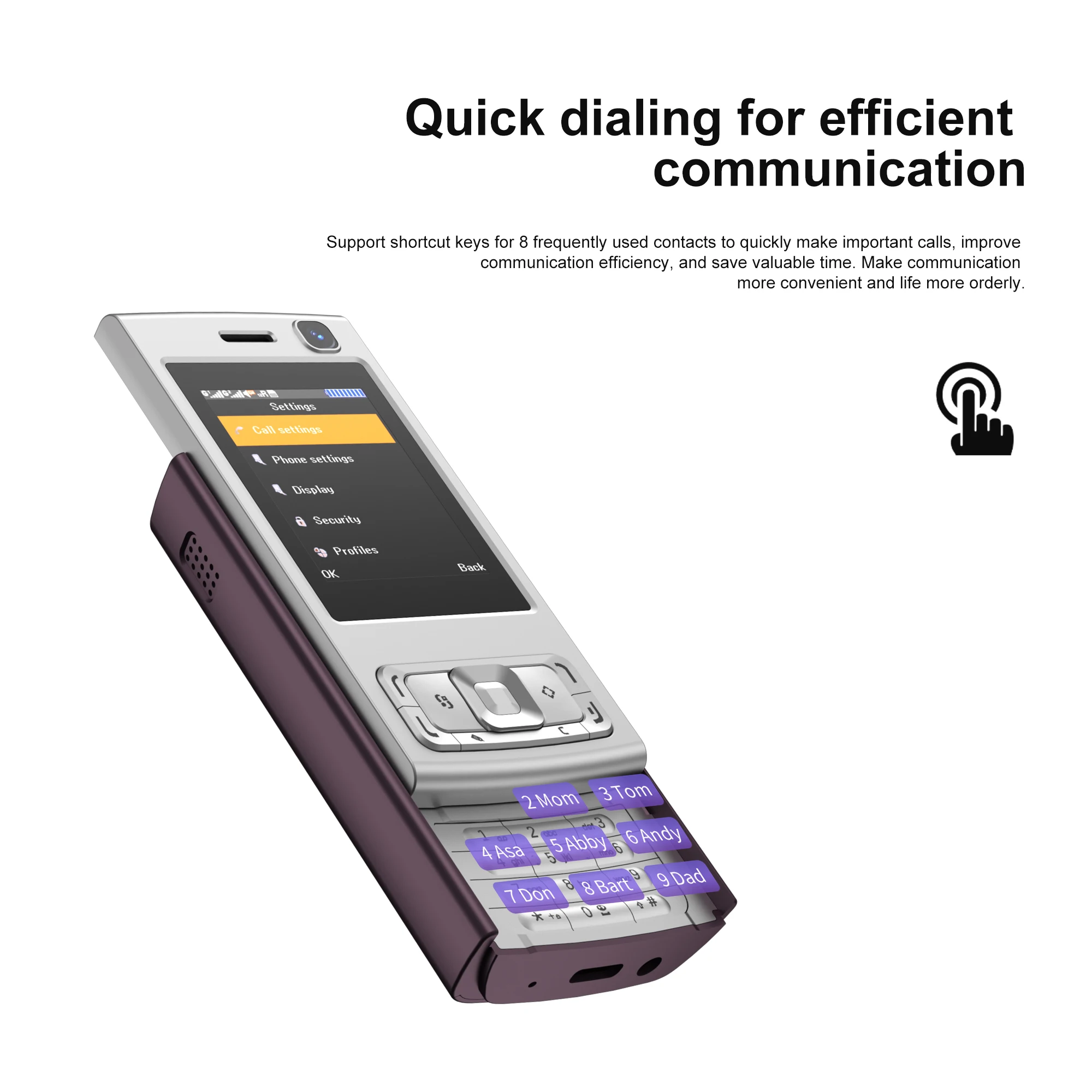SERVO N95 Pro New Slider Mobile Phone Dual SIM Bluetooth Magic Voice Flashlight FM Radio Keyboard Mini 2G GSM Cellphones Type-C 5