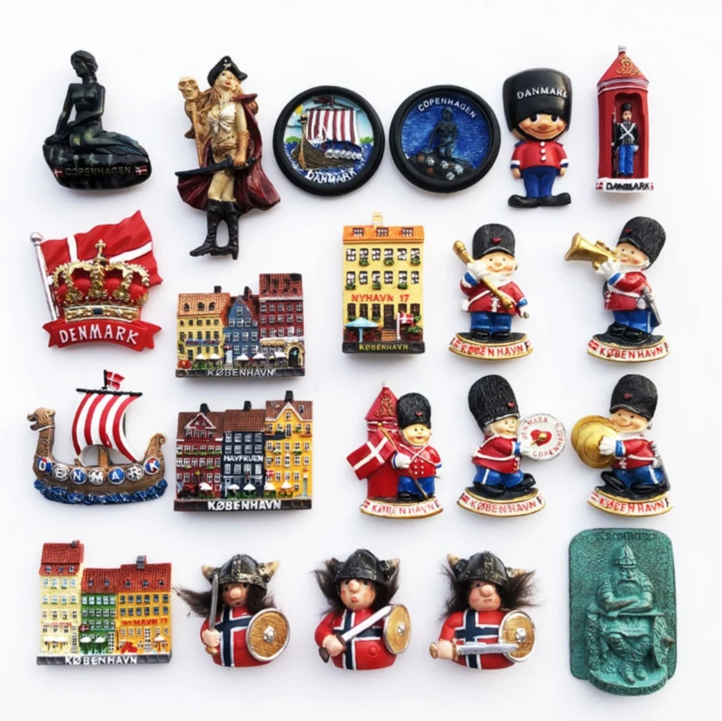 Denmark Norway Finland 3D Refrigerator Magnets Fridge Magnetic Tourist Souvenir Decoration Articles Handicraft Gifts istanbul magnetic refrigerator stickers turkey crab turtle virgin mary s house tourist magnets painting decorative crafts gifts