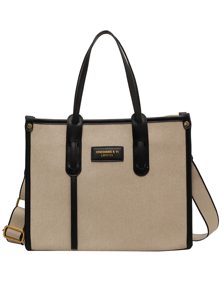 حقيبة يد نسائية كبيرة السعة من القماش، حقيبة عصرية...