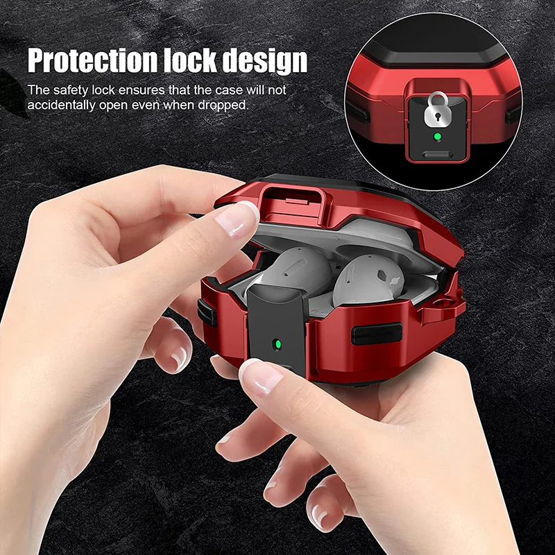 Luxury Earphone Case For Samsung Galaxy Buds Pro Live 2 Case Switch Buckle Armor Cover For Galaxy Buds 2 Live Pro Earpods Fundas