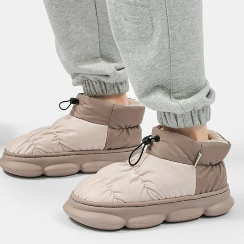 

Women Snow Boots Thicken Plush Waterproof Winter 2023 Chunky Platform Heeled Ankle Boot Woman Thick Bottom Cotton Shoes Female