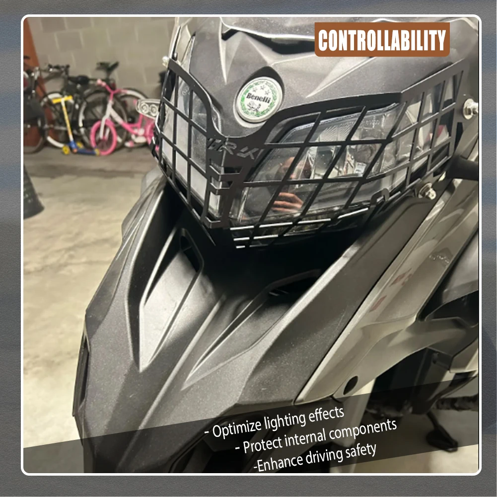 오토바이 헤드 라이트 헤드 라이트 가드 보호대 커버 그릴 Benelli TRK 502X 502 액세서리 TRK502X TRK502 2018-2023