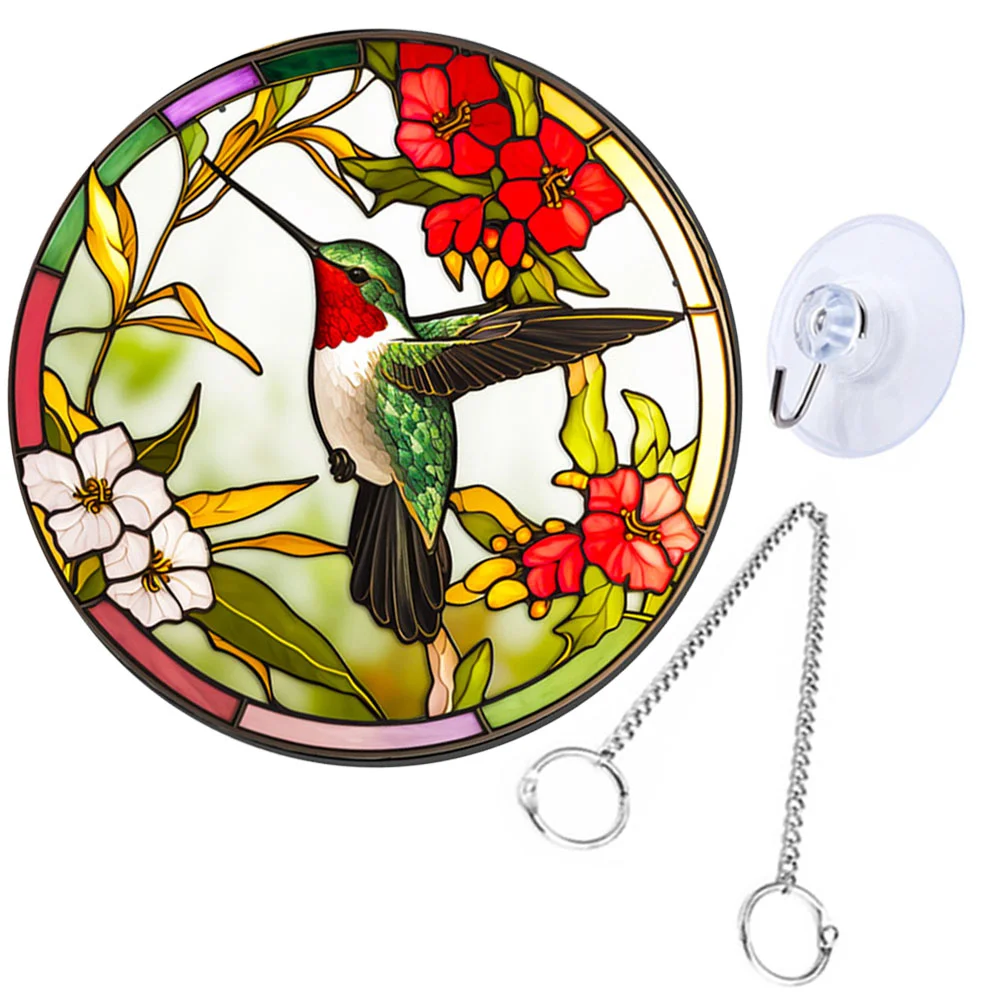

Hummingbird Pendant Acrylic Sign Ornament Home Hanging Decor Decorative Hummingbirds Wall Ceiling Iron for Signs