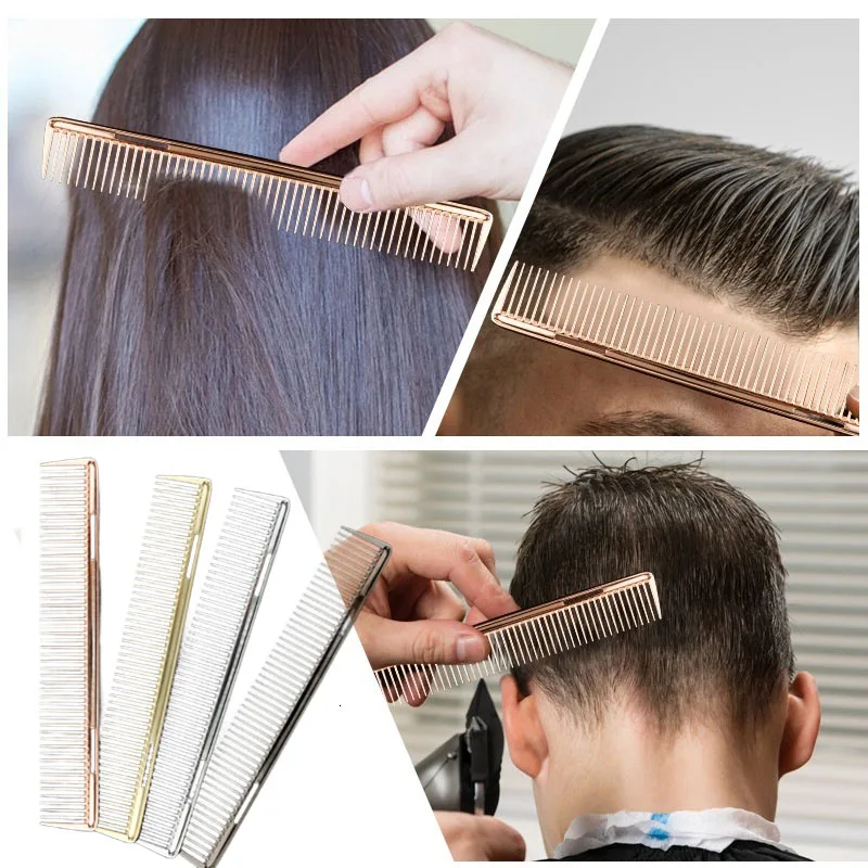 전문 미용 빗 쥐 꼬리 머리 빗 알루미늄 헤어 커팅 파팅 브러시 이발사 액세서리..