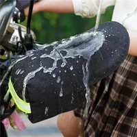 Motorcycle Handlebar Muffs Summer Airy 3D PU Waterproof Sun Protection Gloves With Reflective Strip Design Motorcycle Gloves 1