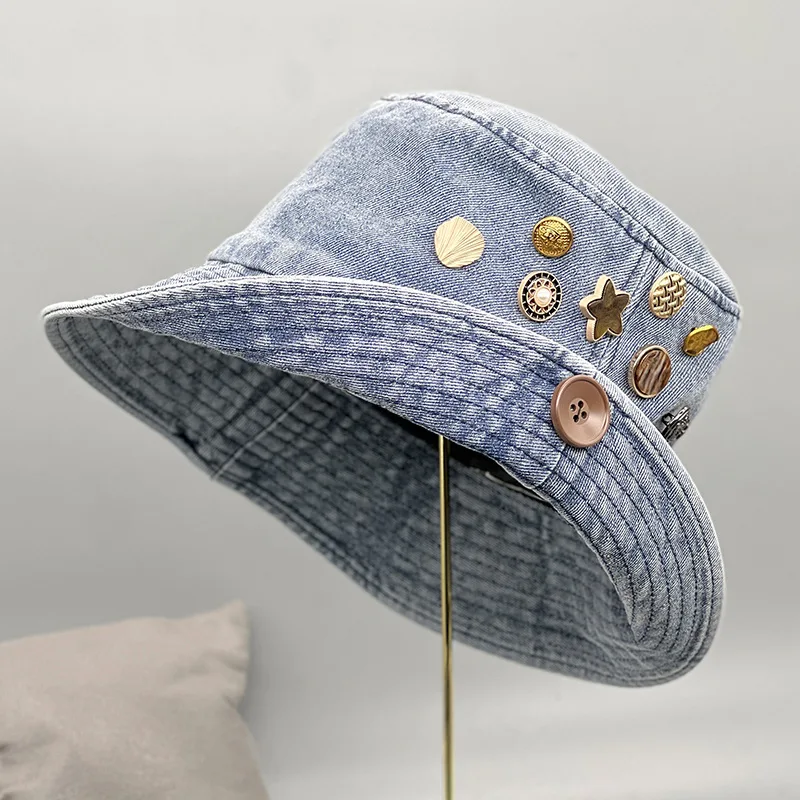 Western Cowboy Hat Casual Denim Fisherman Hat Fashion Sun Protection ...
