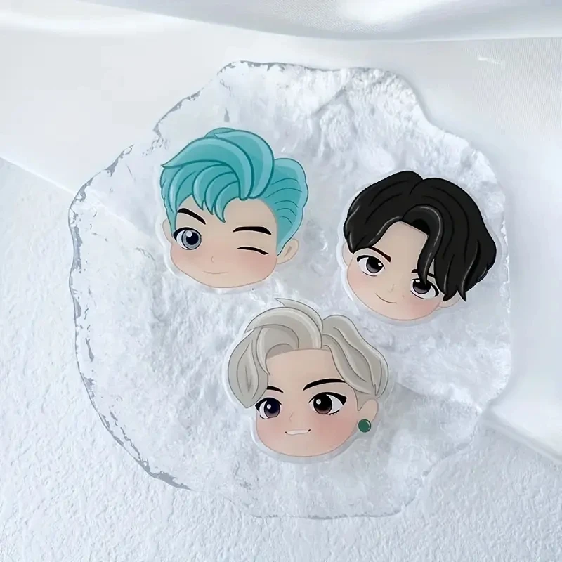 Korean Popular Idol Boy Group Phone Stand Acrylic Socket Grip Holder Retractable Lazy Stand Anime Character Phone Holder — view 2