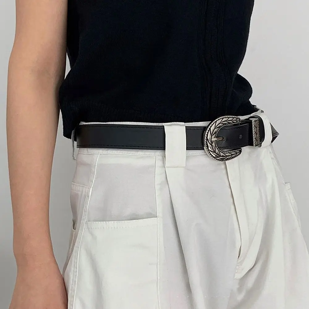 

Ремень в стиле ретро женский, универсальный Повседневный Пояс из искусственной кожи в стиле панк, винтажный пояс в Корейском стиле для джинсов