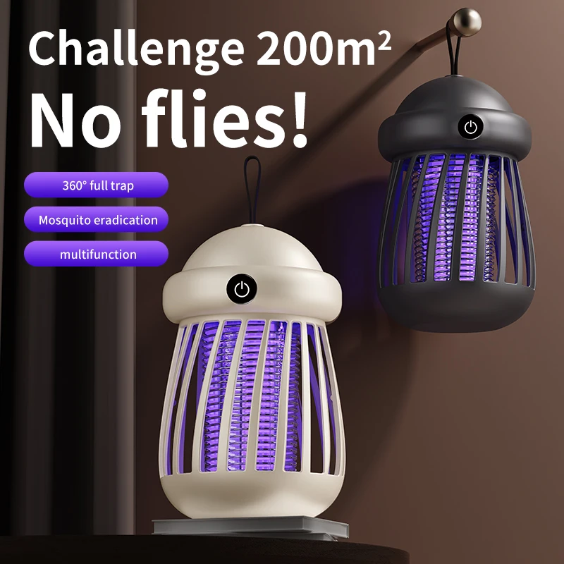 Electric Mosquito Killer Lamp with USB Power Insect Zapper & Night Light for Bedroom Outdoor Fly Trap with Shock-Proof Design mosquito killer lamp mosquito lamp