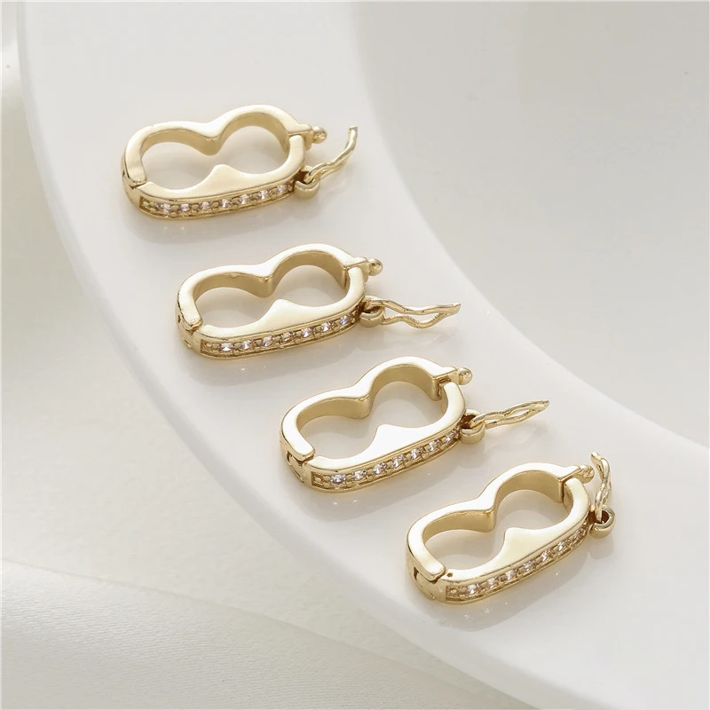 NecklacePearlShortenerEnhancerClaspPaveCZBrassShortenerClasps