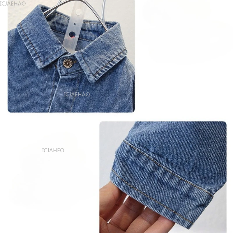 Boys Denim Set 2 Piece Clothes Kids Trendy Cotton Jacket Pants Suits Outfit Casual Wear Children Clothing Spring Autumn Costume - 5