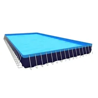 Piscine extérieure extra-large de 9,87 m, idéale pour les parcs aquatiques, les cours de natation et les loisirs aquatiques en famille 5