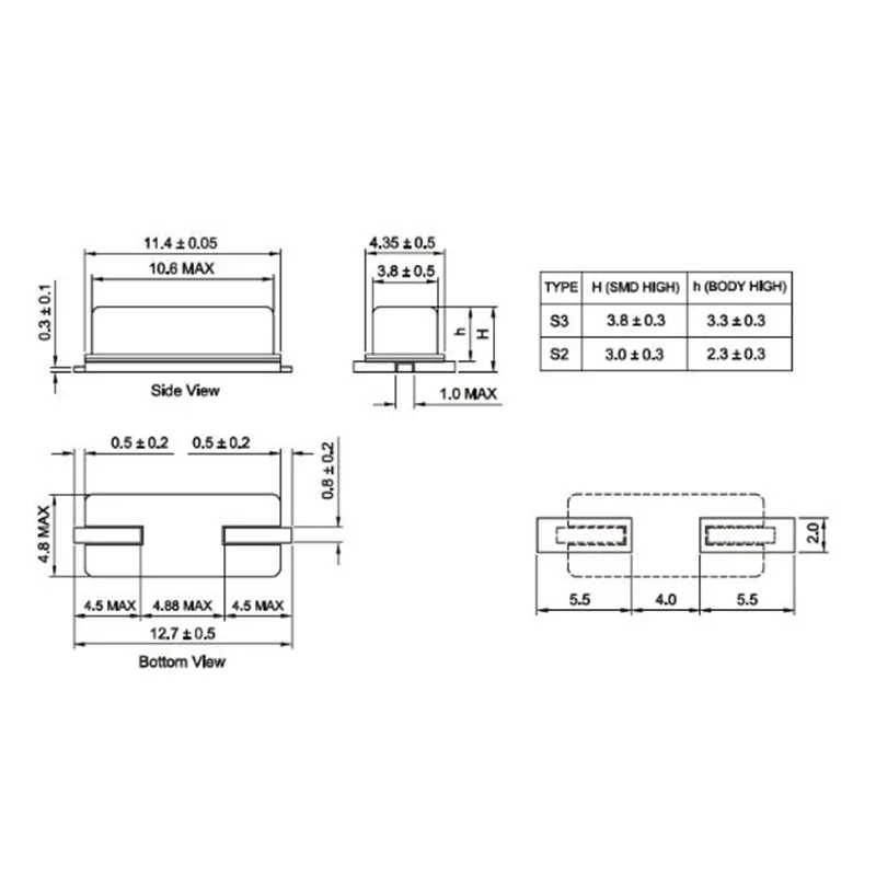 수동 수정 진동자 HC-49SMD, 석영 공명기, 4.194MHz, 49SMD, 4.194MHz, 4.194M, 10PCs/로트