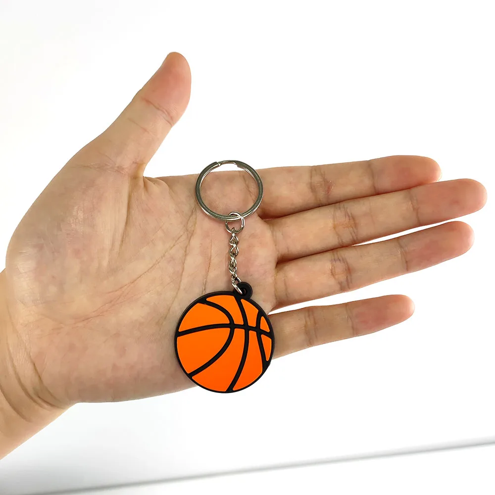 24 Portachiavi Mini Pallacanestro In PU Flessibile – Tema Sportivo, Bomboniere Per Feste E Compleanni, Regalo Per Squadre E Tifosi