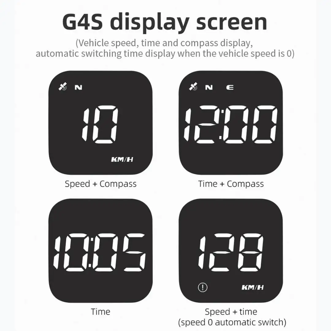JMXG G4s HUD ڵ GPS  ÷, ӵ, ðǥ, ӵ ˶, ڵ  ׼,   