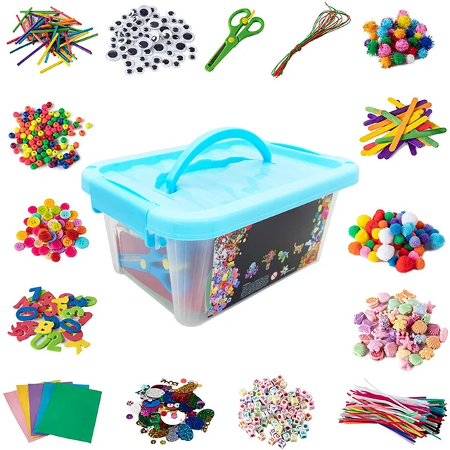 1000pcs Complete Art Supplies for Kids Craft Art Kit for Boys Girls  Kindergarten Home Supplies Christmas Crafts Folding Box - AliExpress