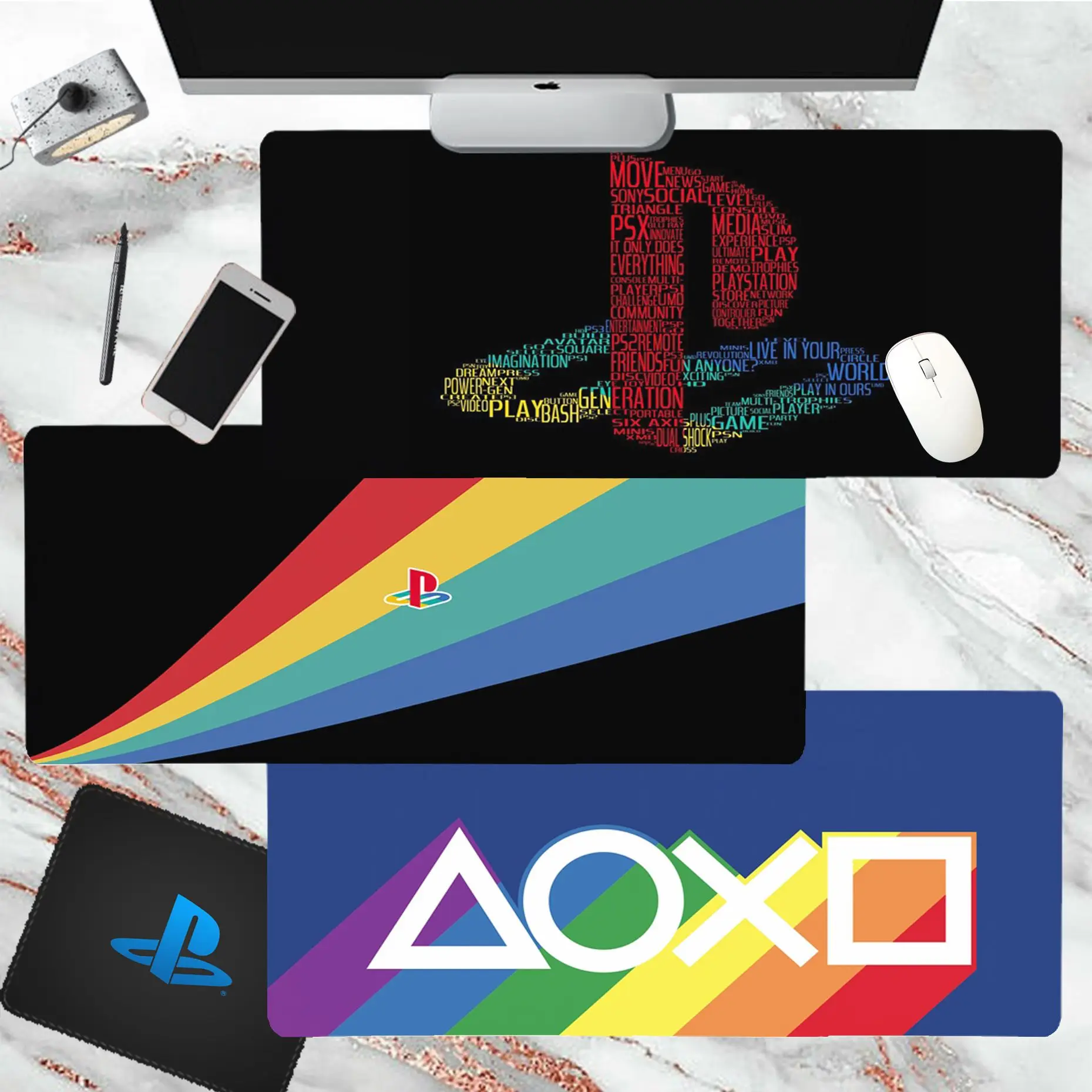 

Game Console-P-PlayStation Mousepad Fashion Unique Desktop Pad Game Mousepad Size for Customized mouse pad for CS GO PUBG