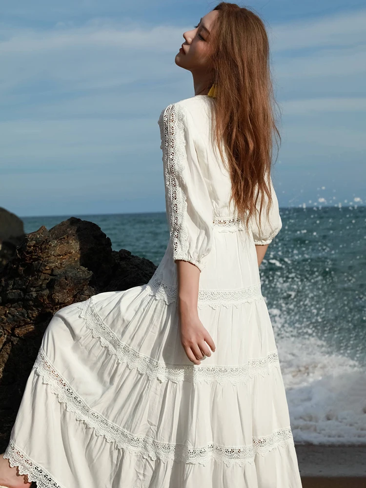 jastie-summer-3-4-sleeve-v-neck-white-women-dresses-stitching-hollow-lace-embroidered-dress-bohemian-seaside-vacation-maxi-dress