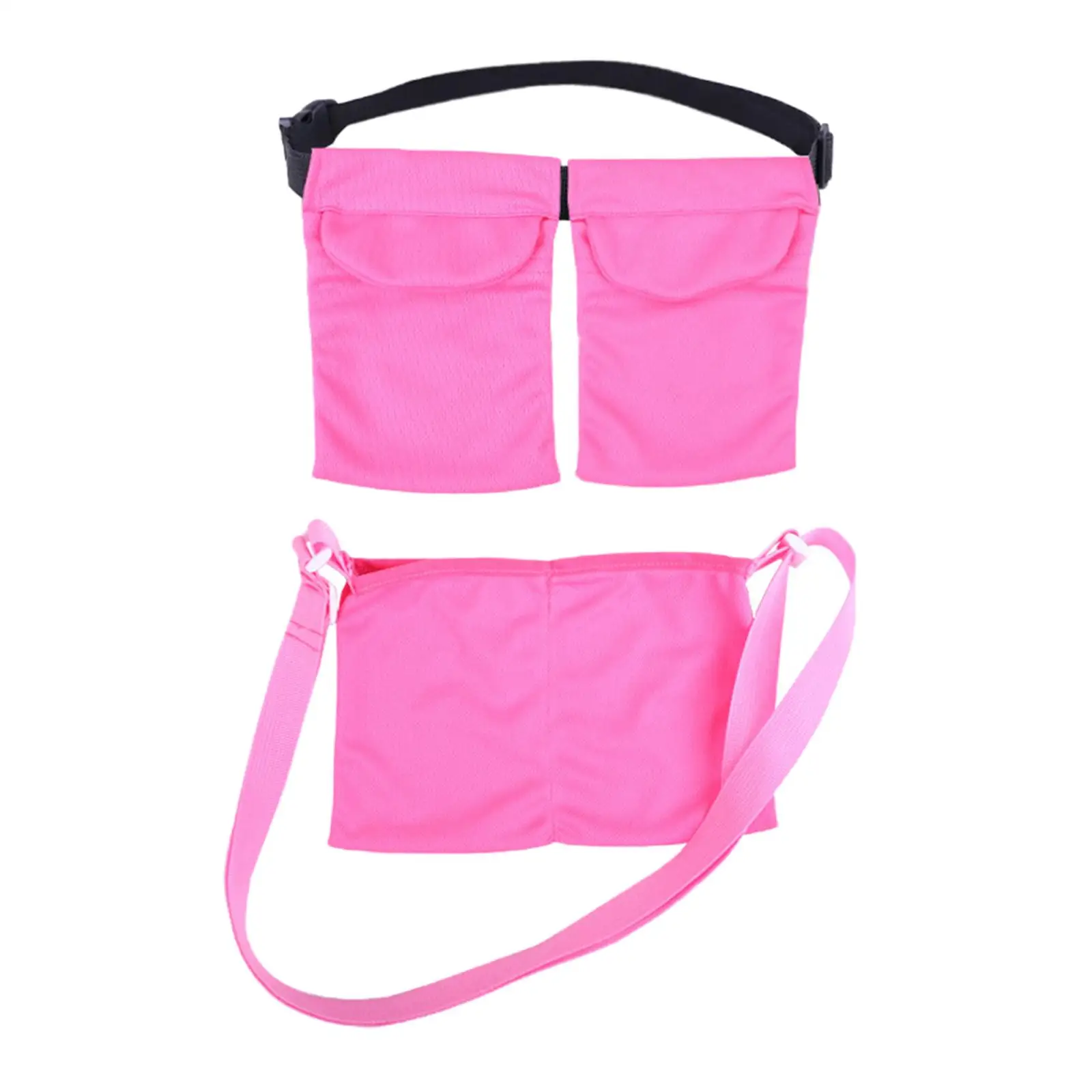 2 Pieces Mastectomy Drain Holder Bag 2 Pockets Supplies Waist Belt Carrier Drainage Bag Pouch 3