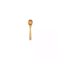 Vaisselle de cuisine, ustensile de cuisine rond en bois, cuillères à soupe antiadhésives à Long manche en bambou naturel, cuillères à sucre, thé et miel 4
