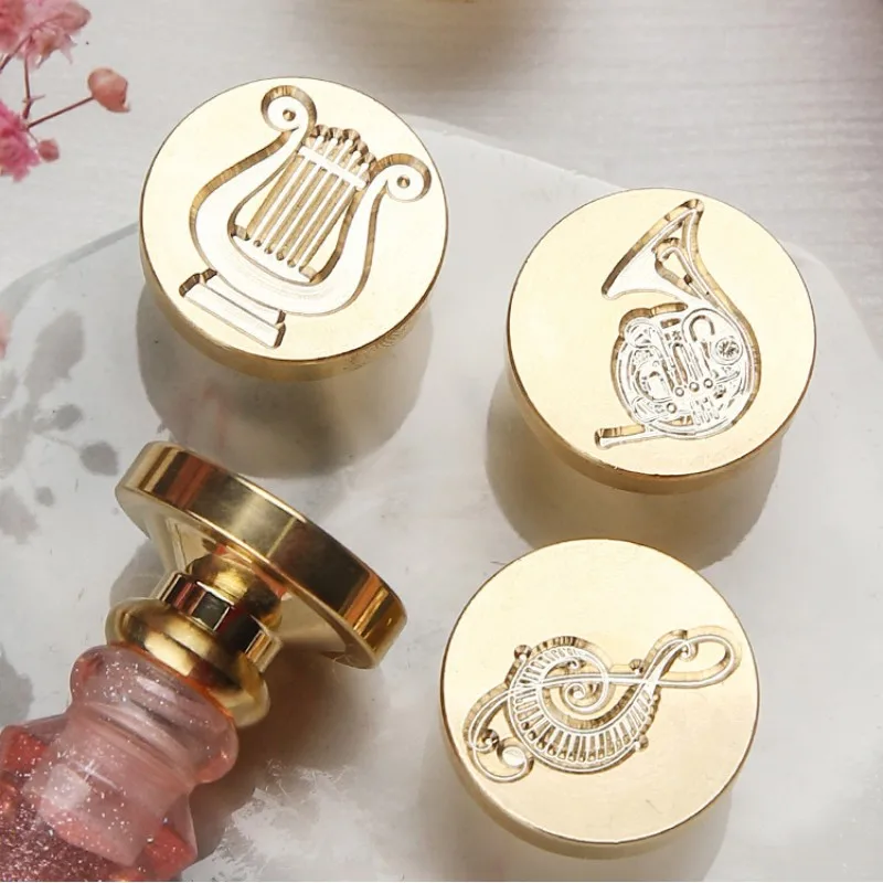 

Lacquer Seal Brass Stamp 3D Musical Note Hand Account Candle Making Gift Decoration Greeting Card Party Invitation Diary DIY2023