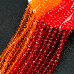 4/6mm Loose Rondelle Crystal Beads Loose Spacer Faceted Glass Bead for Jewelry Making Hanging Chandelier Crystal Accessories